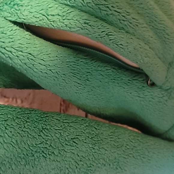 Spring green north face fleece jacket zip medium - Picture 5 of 7